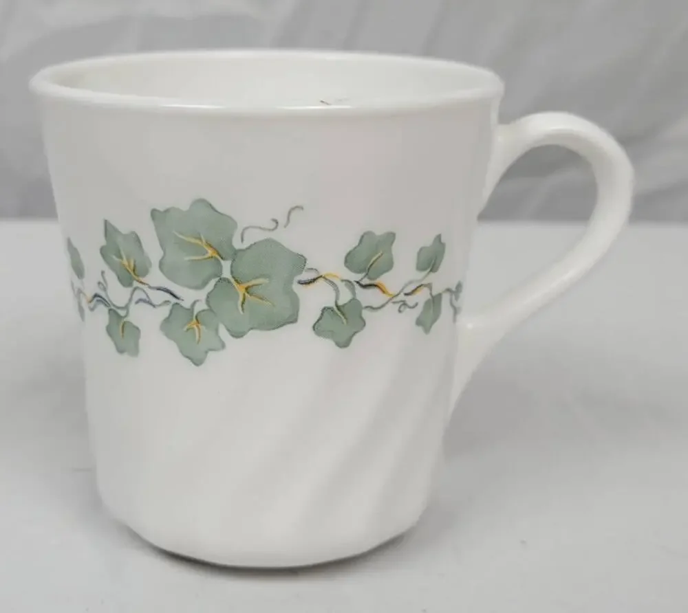 Corning Ware Corelle Callaway Swirl Ivy Tea Coffee Cup Mug
